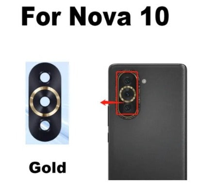 Lente de Camara para  Huawei Nova 10  dorado