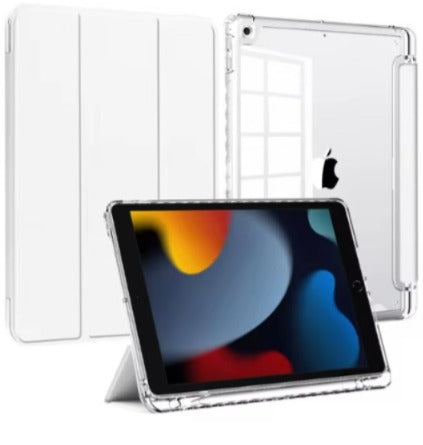 Estuche  para ipad 6 mini transparante blanco