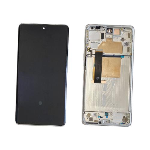 Pantalla Motorola Edge 30 fusion con marco blanco