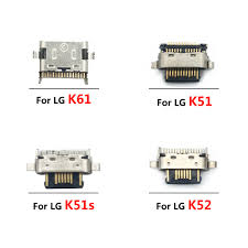 Lote  4 Conectores de carga para LG K61 LG K51 LG K51S LG K52