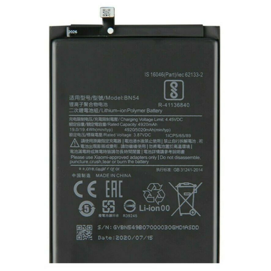 Batería compatible con Xiaomi redmi note 9